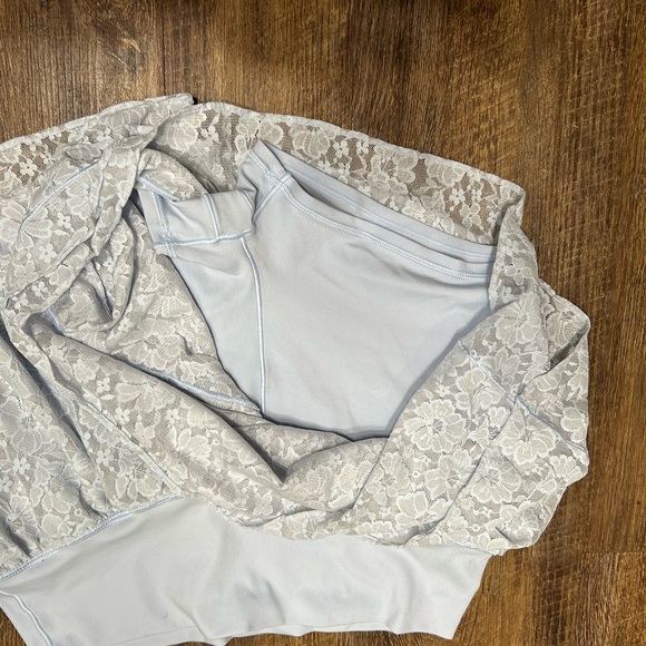 Aerie Light blue Lace Athletic Shorts - Picture 2 of 5